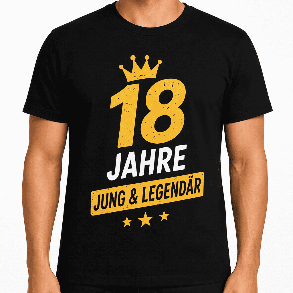 T-Shirt zum 18. Geburtstag – 18 jahre jung & legendär