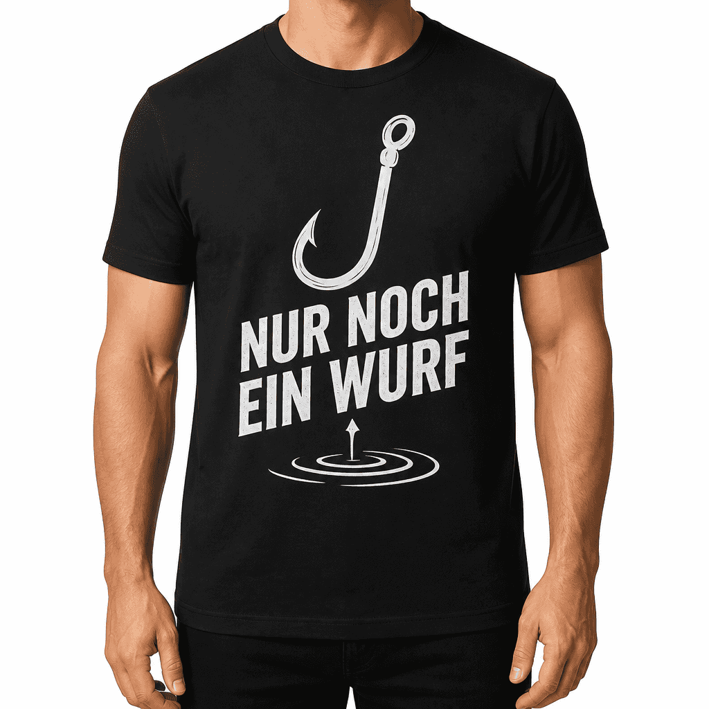 Angler-T-Shirt – Nur noch ein Wurf