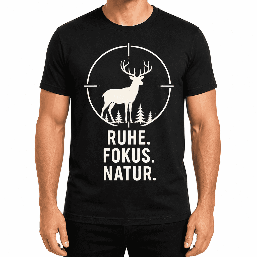 Jagd-T-Shirt – RUHE. FOKUS. NATUR.
