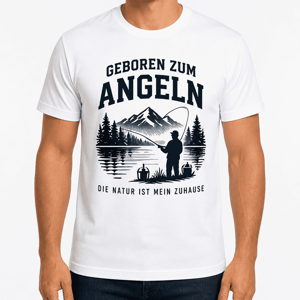 Angler-T-Shirt – Geboren zum Angeln