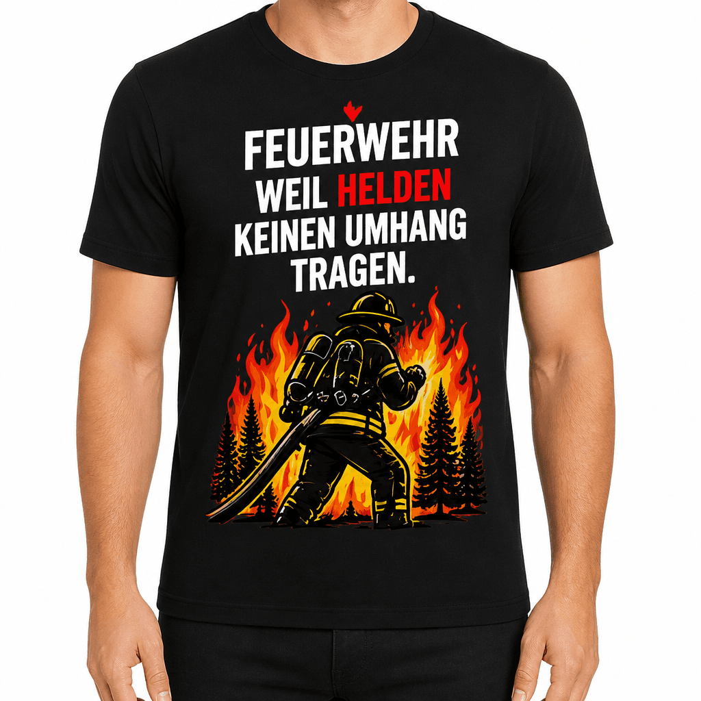 Feuerwehr T-Shirt – Feuerwehr weil helden keinen umhang tragen.
