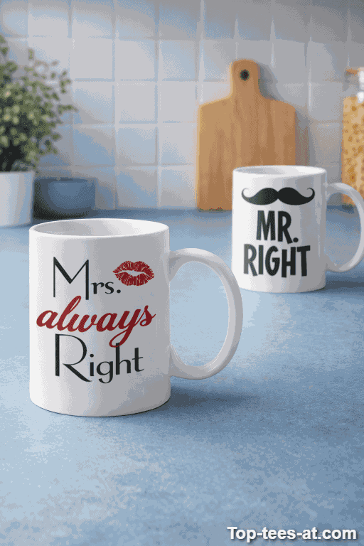 Pärchen Tasse Mr und Mrs Right