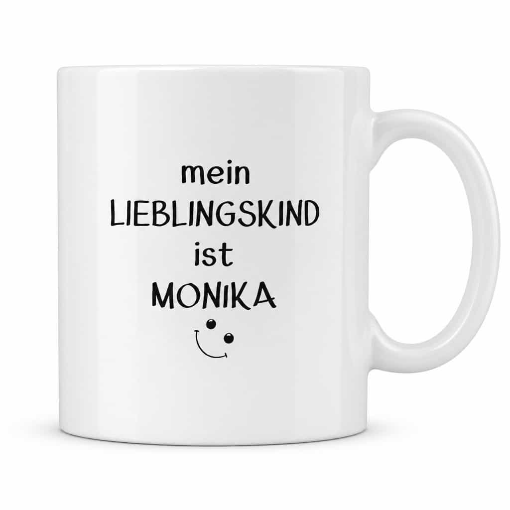 Lustige Tasse mein Lieblingskind mit eigenem Namen