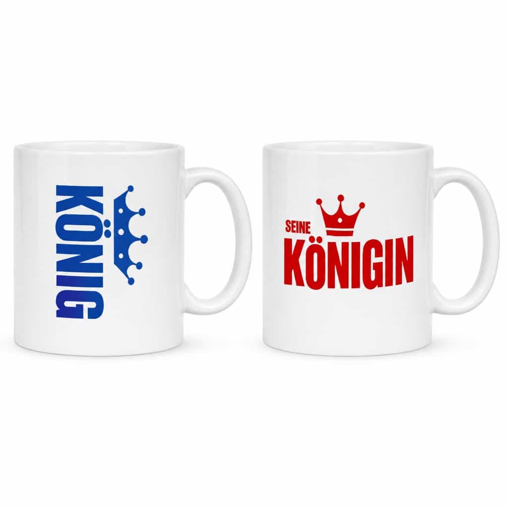 Pärchen Tasse König und seine Königin