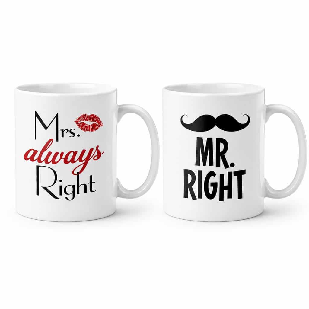 Pärchen Tasse Mr und Mrs Right