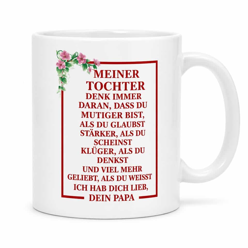 Tasse für meine Tochter vom Papa