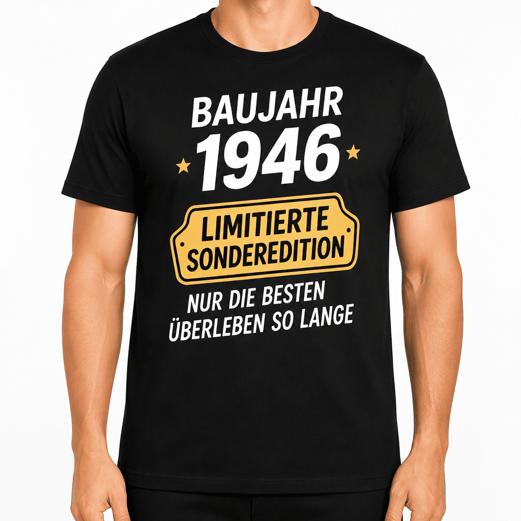 T-Shirt zum 80. Geburtstag – Baujahr 1946 limitierte sonderedition nur die besten überleben so lange