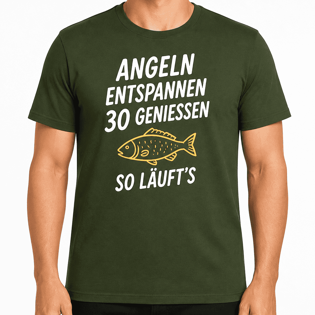 T-Shirt zum 30. Geburtstag – Angeln entspannen 30 geniessen so läuft's