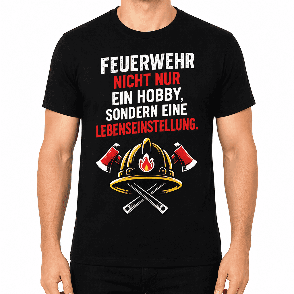 Feuerwehr T-Shirt â Feuerwehr nicht nur ein hobby, sondern eine lebenseinstellung.