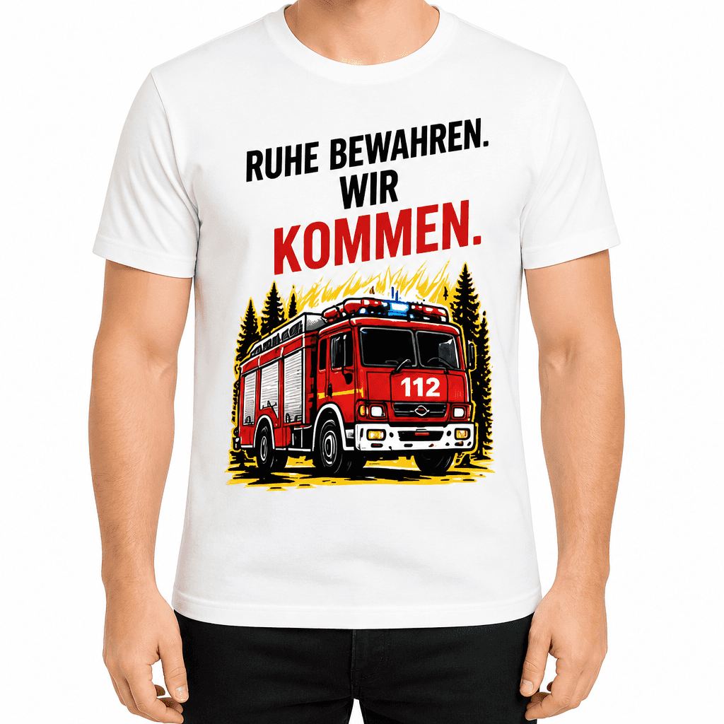 Feuerwehr T-Shirt â Ruhe bewahren. Wir kommen.