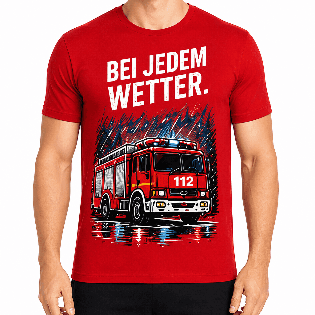 Feuerwehr T-Shirt â Bei jedem wetter.