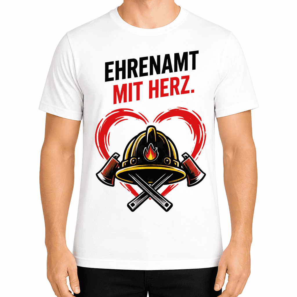 Feuerwehr T-Shirt â Ehrenamt mit herz.