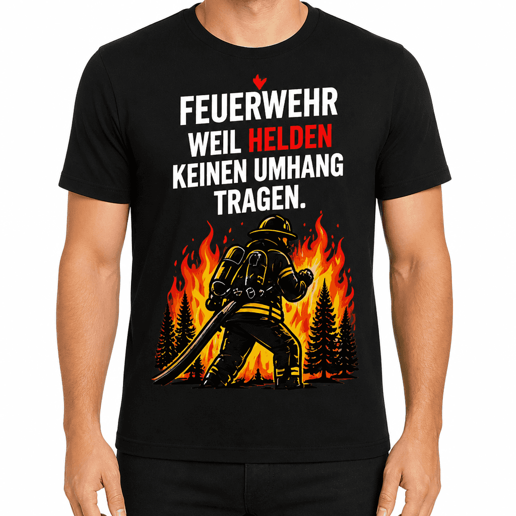 Feuerwehr T-Shirt â Feuerwehr weil helden keinen umhang tragen.