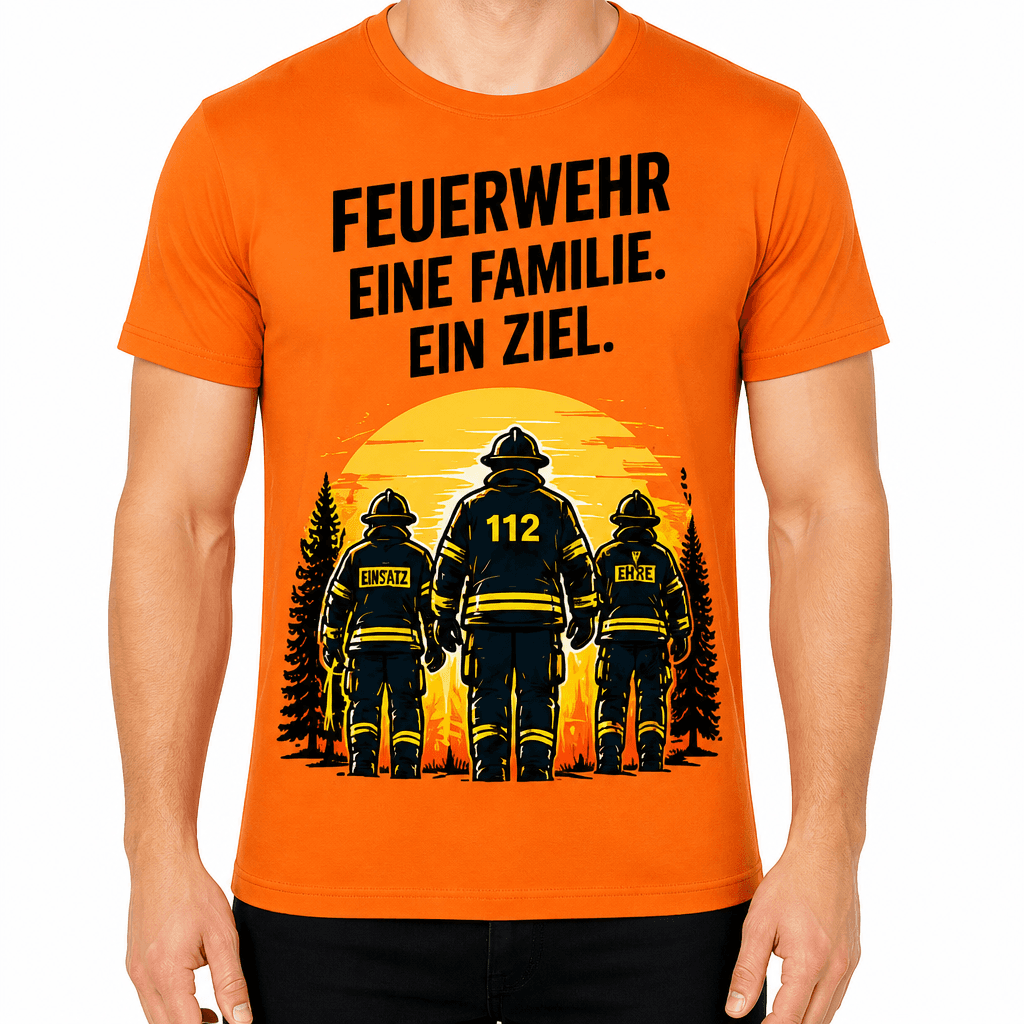 Feuerwehr T-Shirt – Feuerwehr eine familie. Ein ziel.