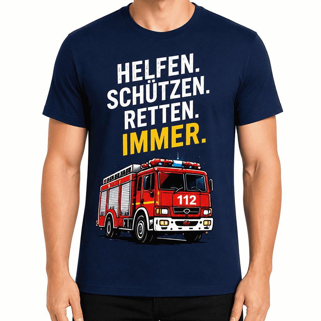 Feuerwehr T-Shirt â Helfen. SchĂŒtzen. Retten. Immer.