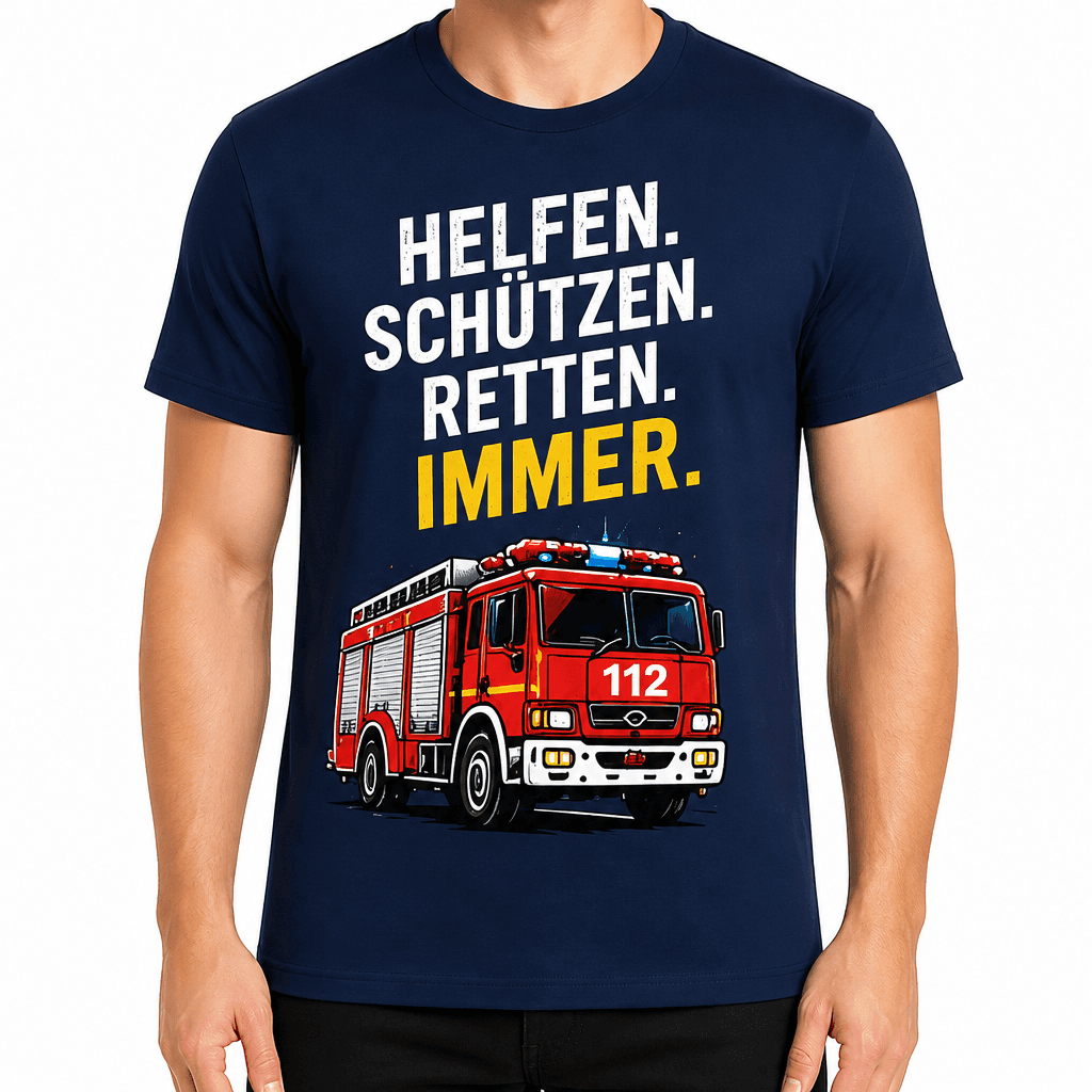 Feuerwehr T-Shirt – Helfen. Schützen. Retten. Immer.