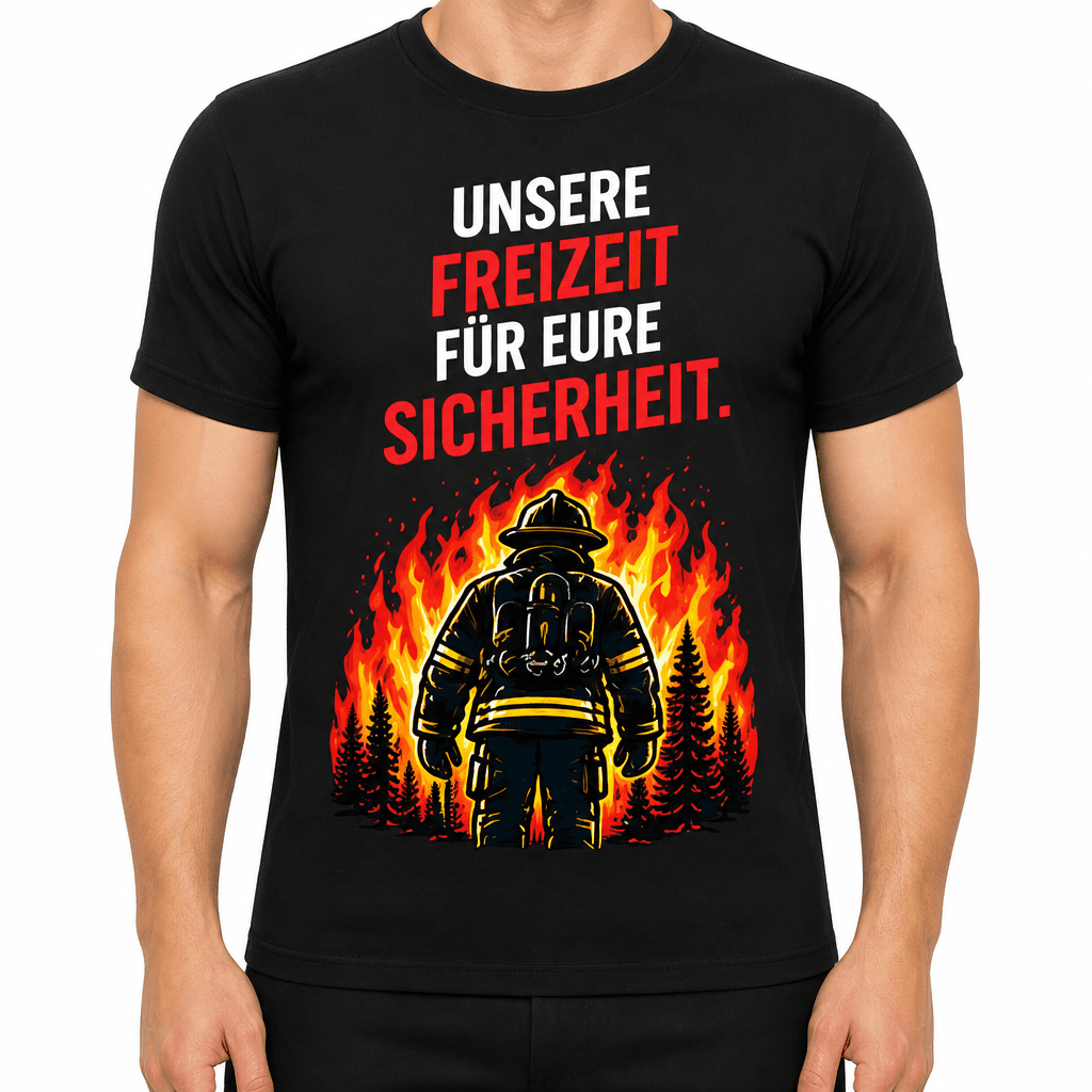 Feuerwehr T-Shirt – Unsere freizeit für eure sicherheit.