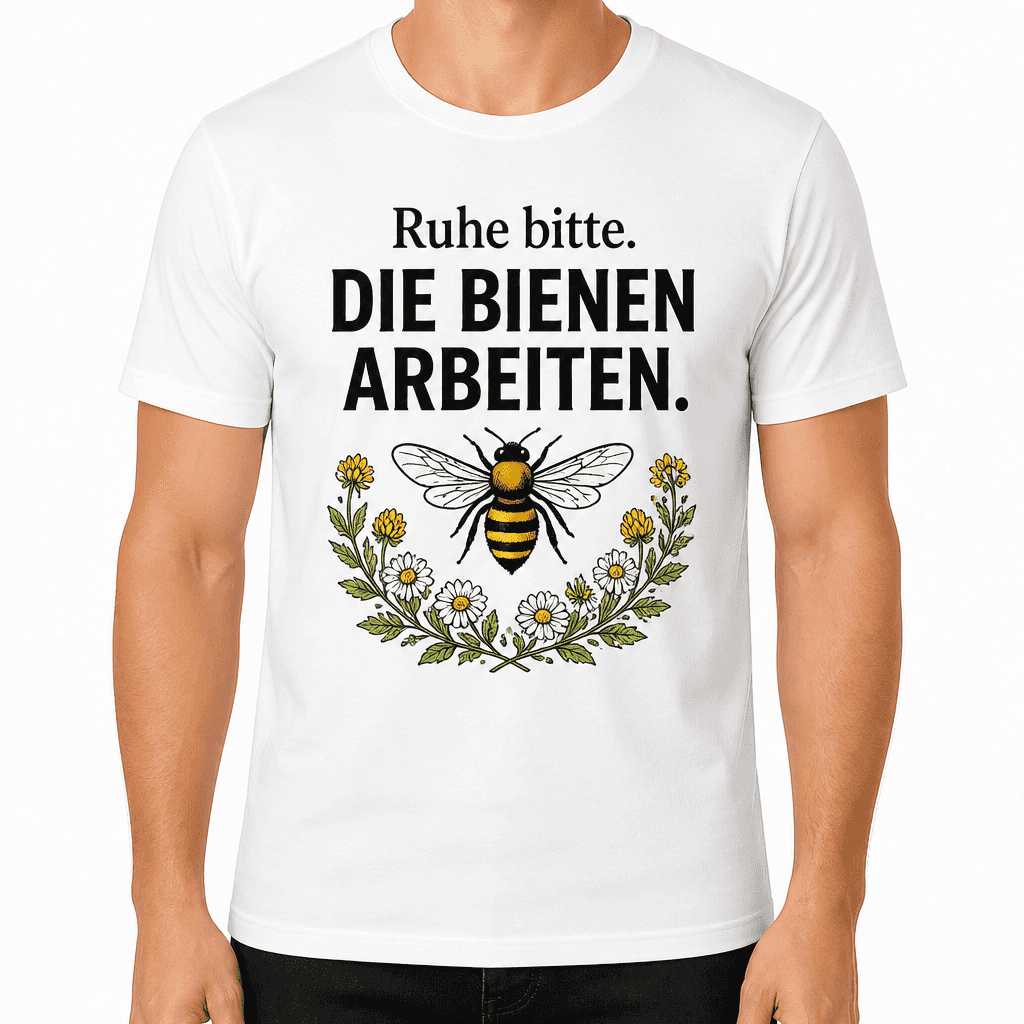 Imker-T-Shirt – Ruhe bitte. Die Bienen arbeiten.
