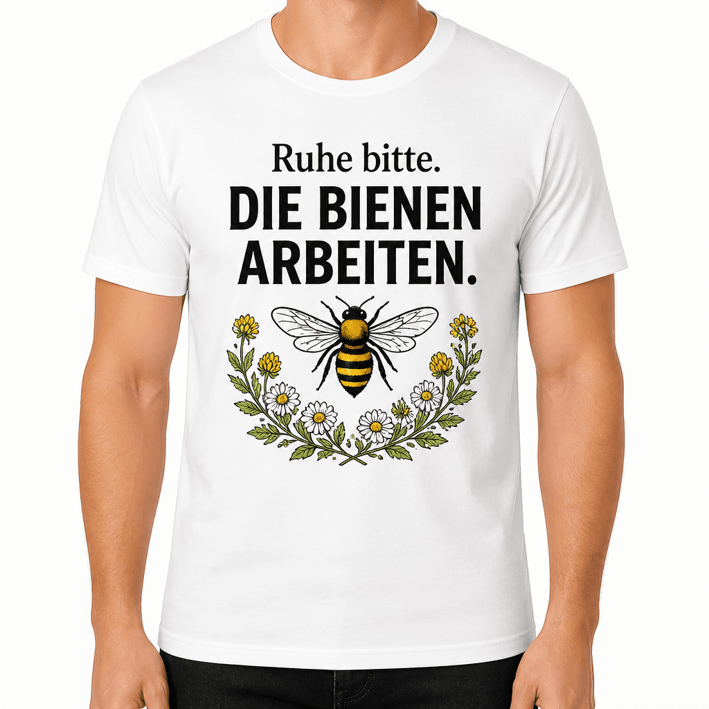 Imker-T-Shirt – Ruhe bitte. Die Bienen arbeiten.