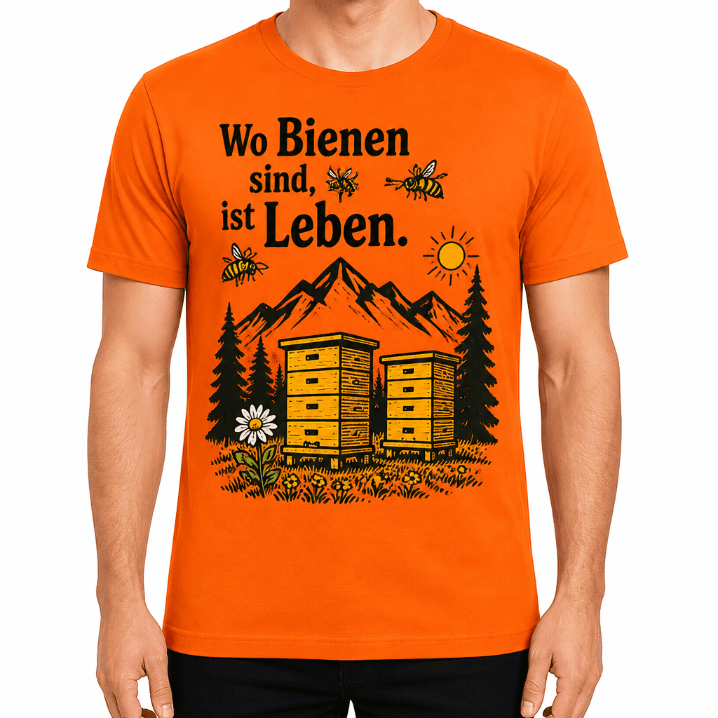 Imker-T-Shirt – Wo Bienen sind, ist Leben.