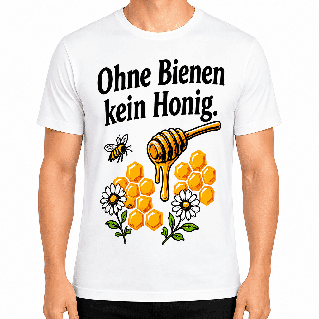 Imker-T-Shirt – Ohne Bienen kein Honig.