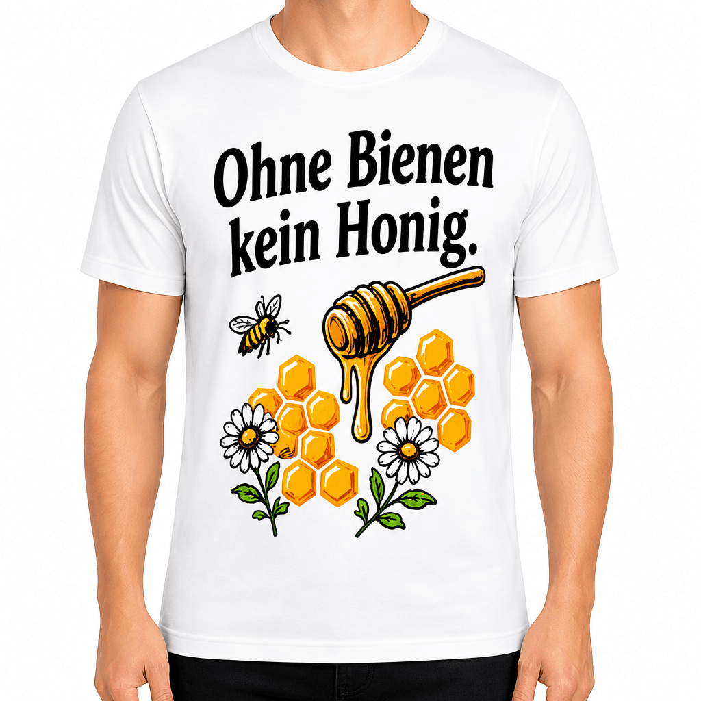 Imker-T-Shirt – Ohne Bienen kein Honig.