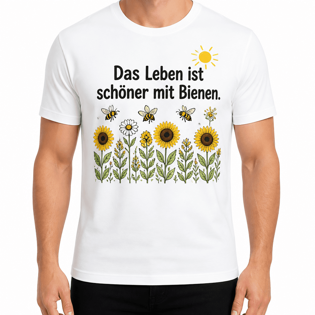 Imker-T-Shirt – Das Leben ist schöner mit Bienen.