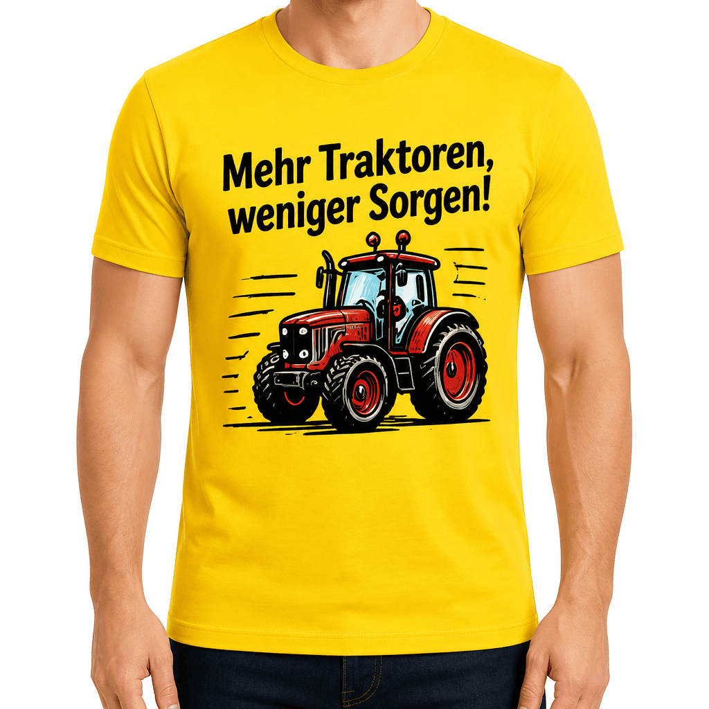 Bauern-T-Shirt – Mehr Traktoren, weniger Sorgen!