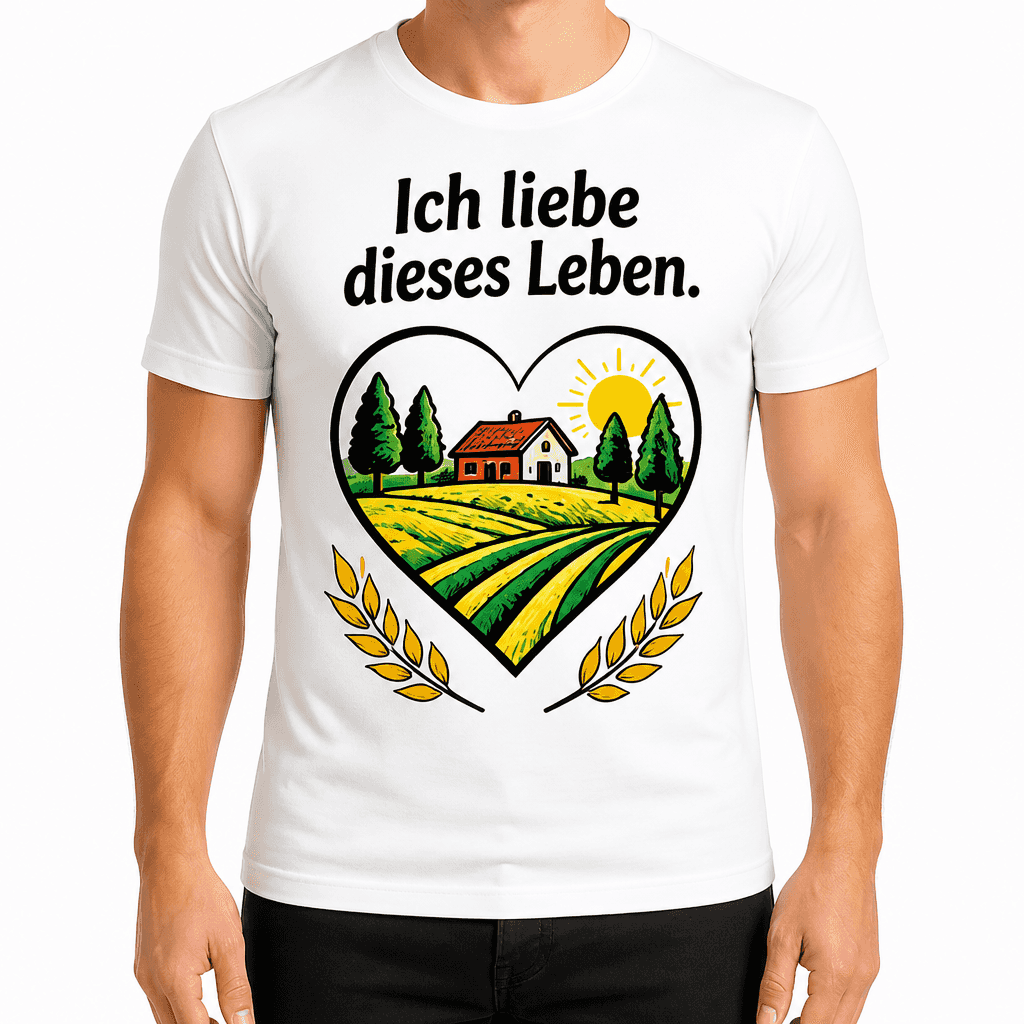 Bauern-T-Shirt – Ich liebe dieses Leben.