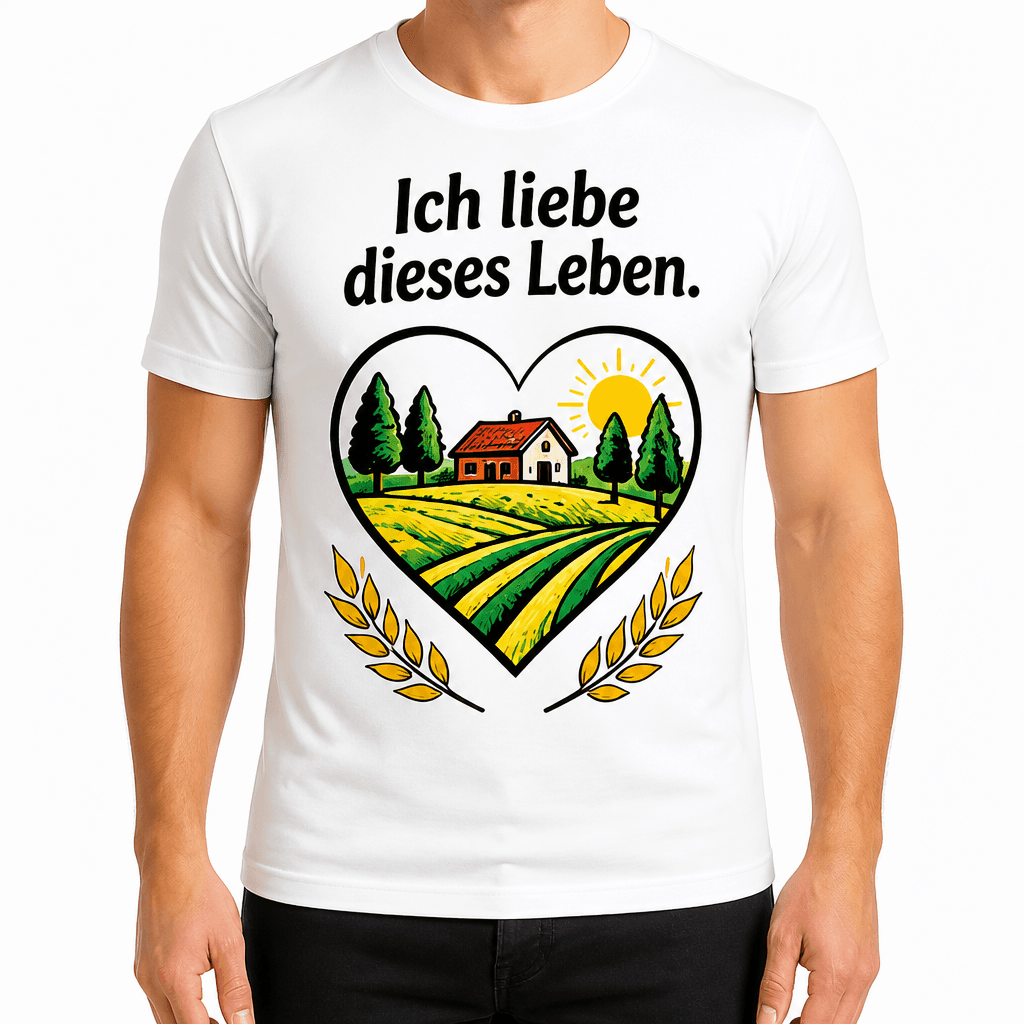 Bauern-T-Shirt – Ich liebe dieses Leben.