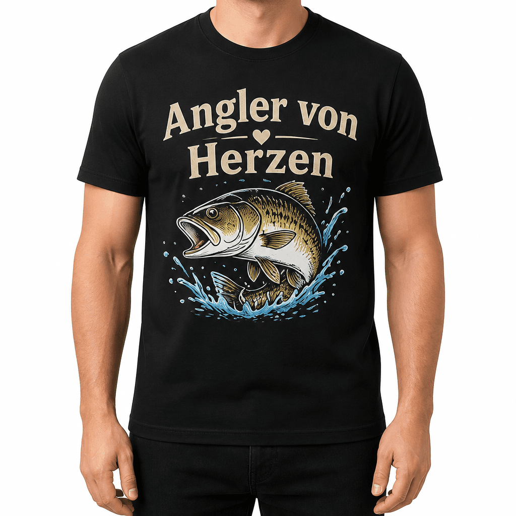Angler-T-Shirt – Angler von Herzen