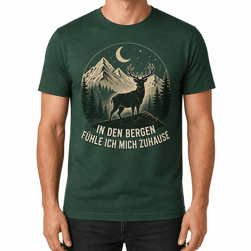 Jagd-T-Shirt – IN DEN BERGEN FÜHLE ICH MICH ZUHAUSE