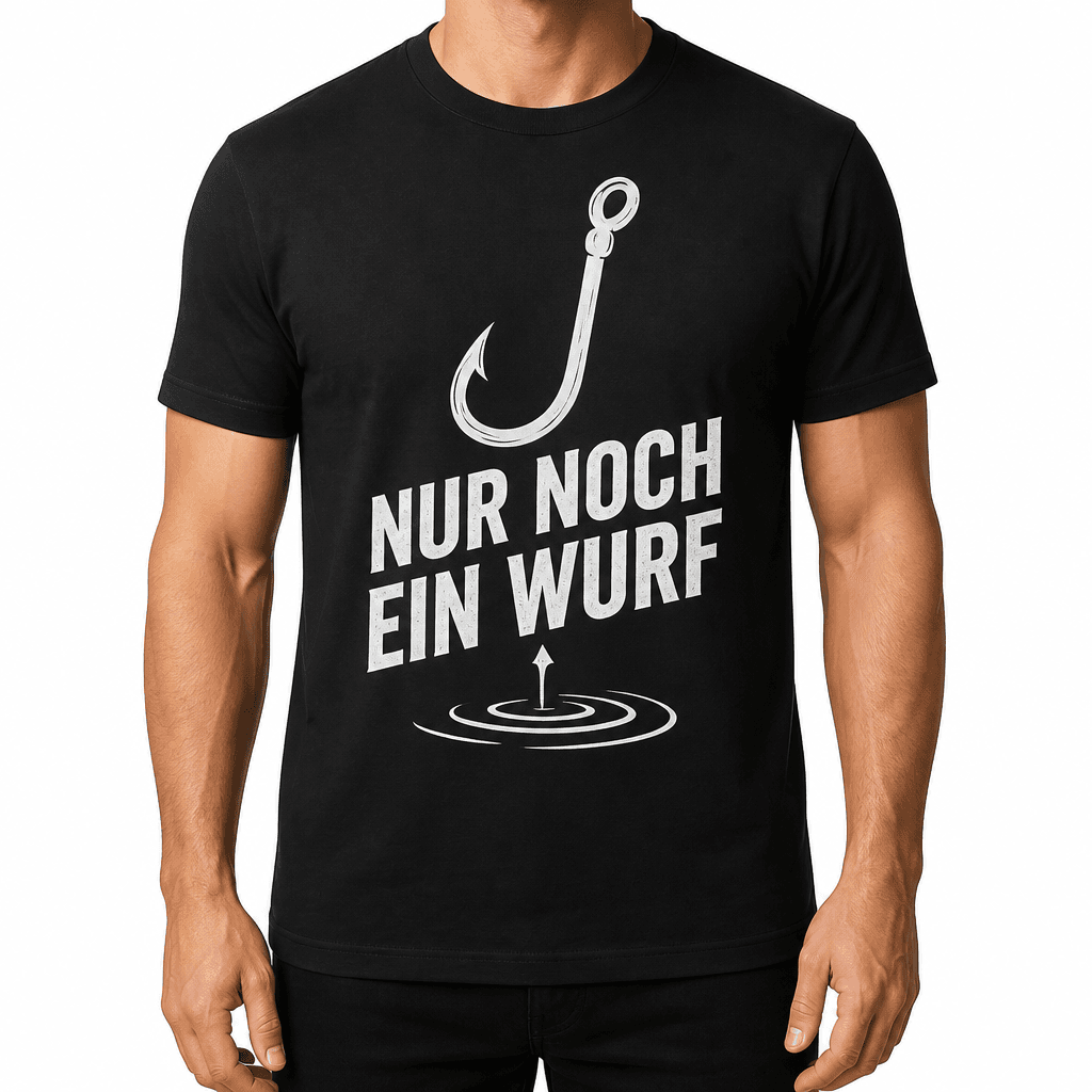 Angler-T-Shirt – Nur noch ein Wurf