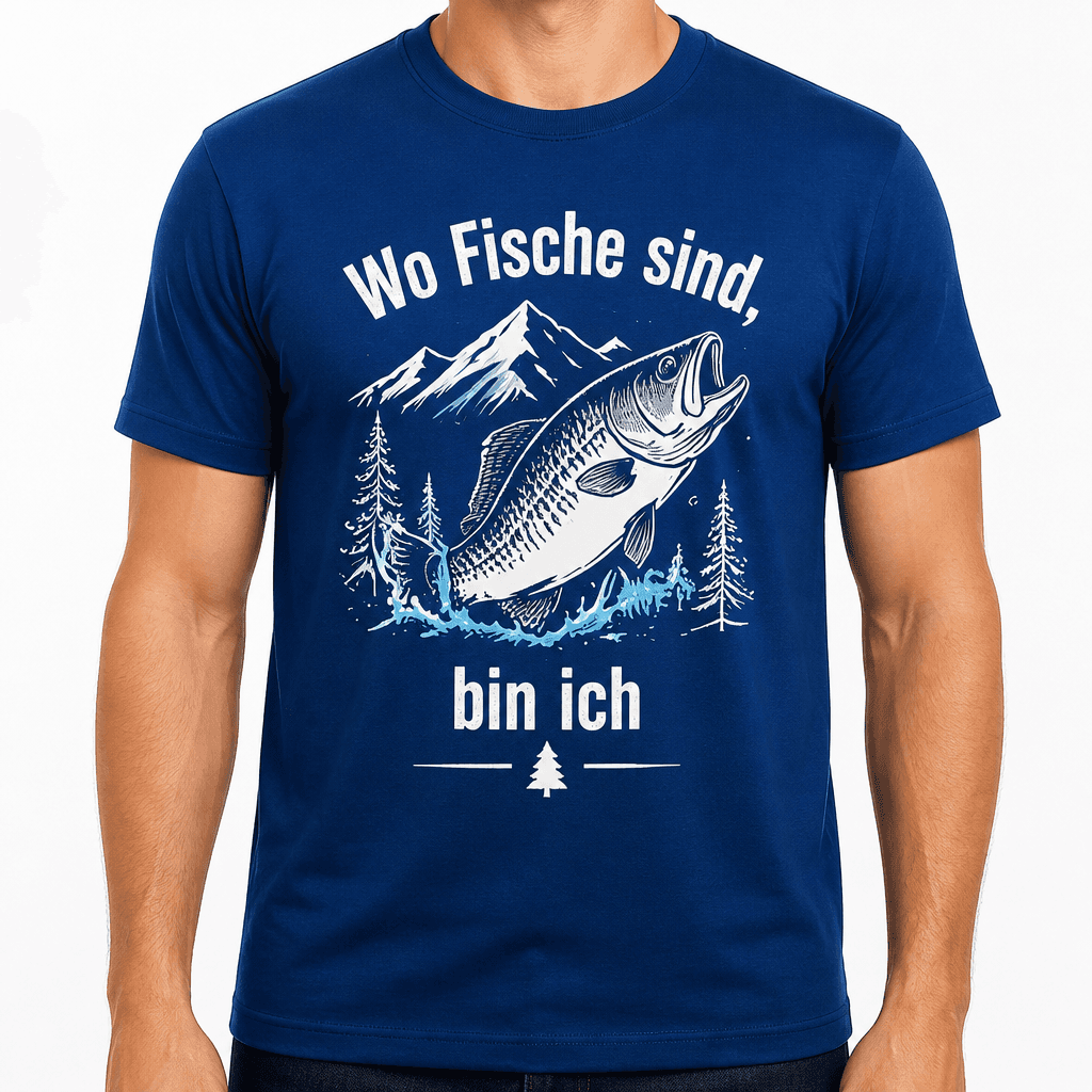 Angler-T-Shirt – Wo Fische sind, bin ich