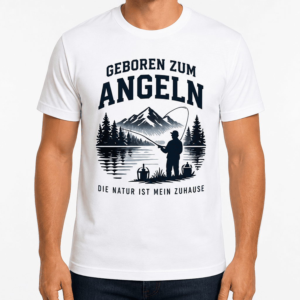 Angler-T-Shirt – Geboren zum Angeln