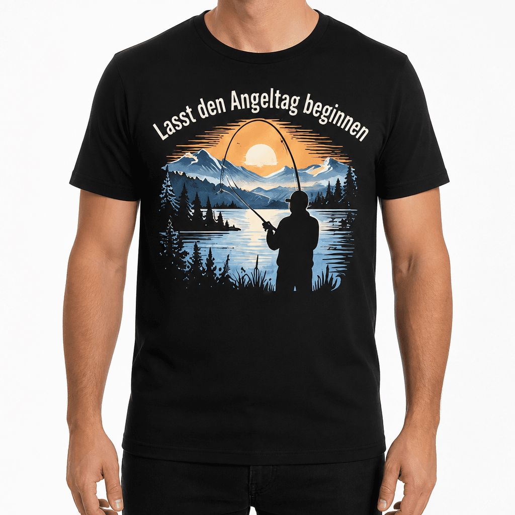 Angler-T-Shirt – Lasst den Angeltag beginnen