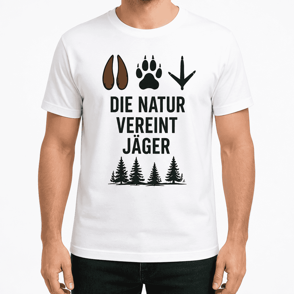 Jagd-T-Shirt – DIE NATUR VEREINT JÄGER