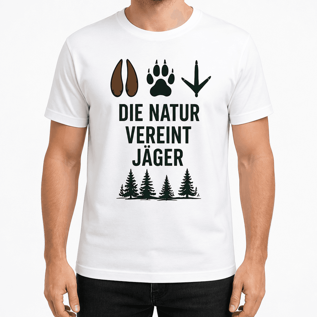 Jagd-T-Shirt – DIE NATUR VEREINT JÄGER