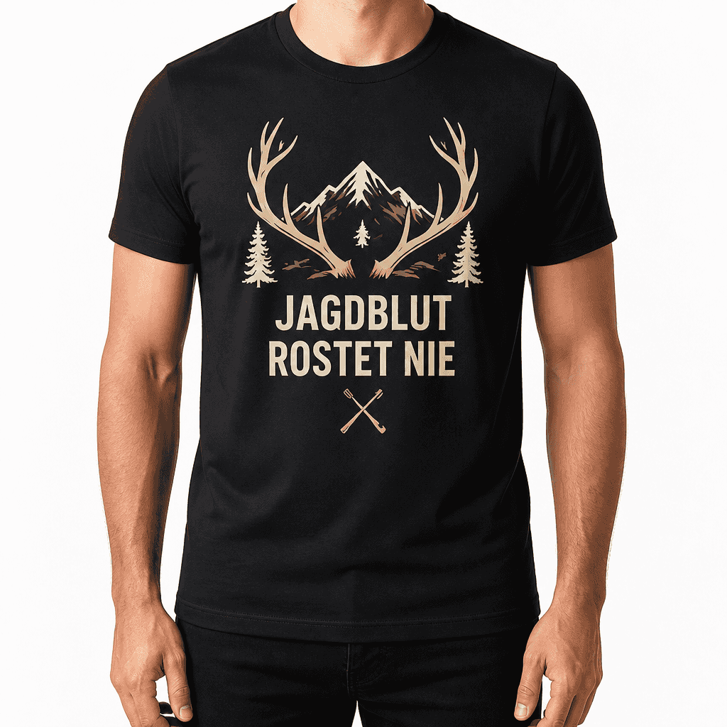 Jagd-T-Shirt – JAGDBLUT ROSTET NIE