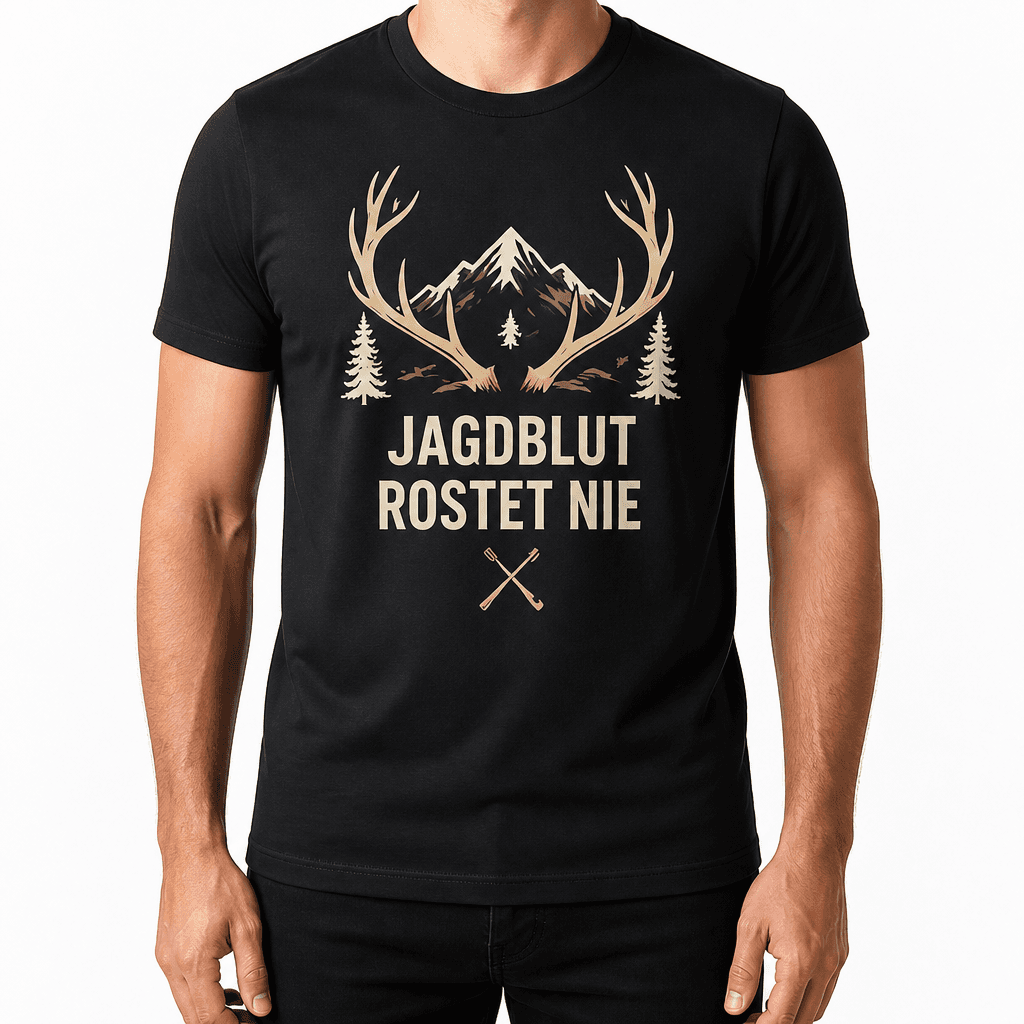 Jagd-T-Shirt – JAGDBLUT ROSTET NIE