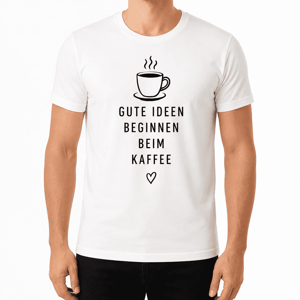 Kolleg*innen-T-Shirt – Gute Ideen beginnen beim Kaffee
