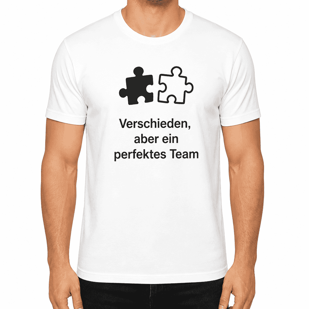 Kolleg*innen-T-Shirt – Verschieden, aber ein perfektes Team