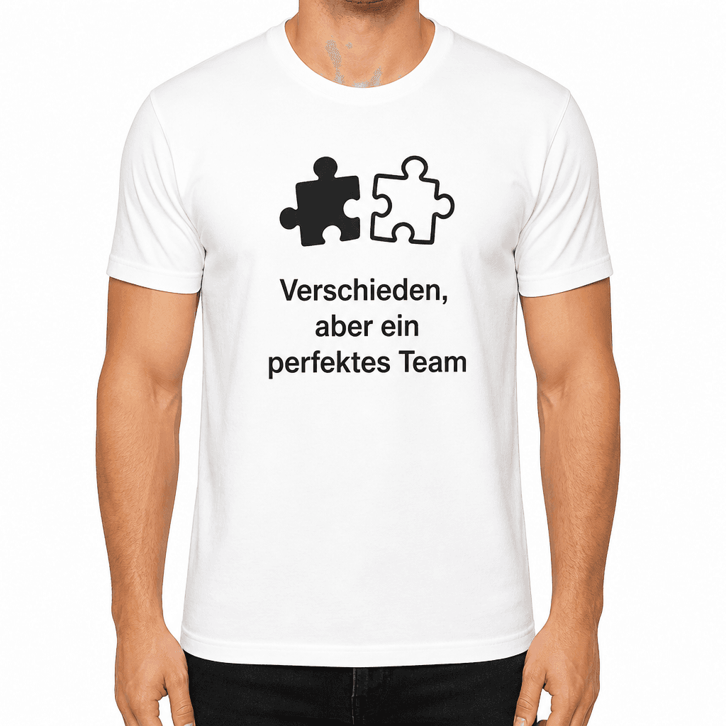 Kolleg*innen-T-Shirt – Verschieden, aber ein perfektes Team
