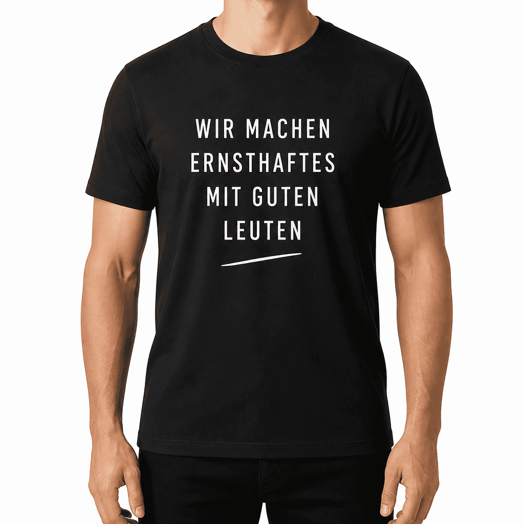 Kolleg*innen-T-Shirt – Wir machen Ernsthaftes mit guten Leuten