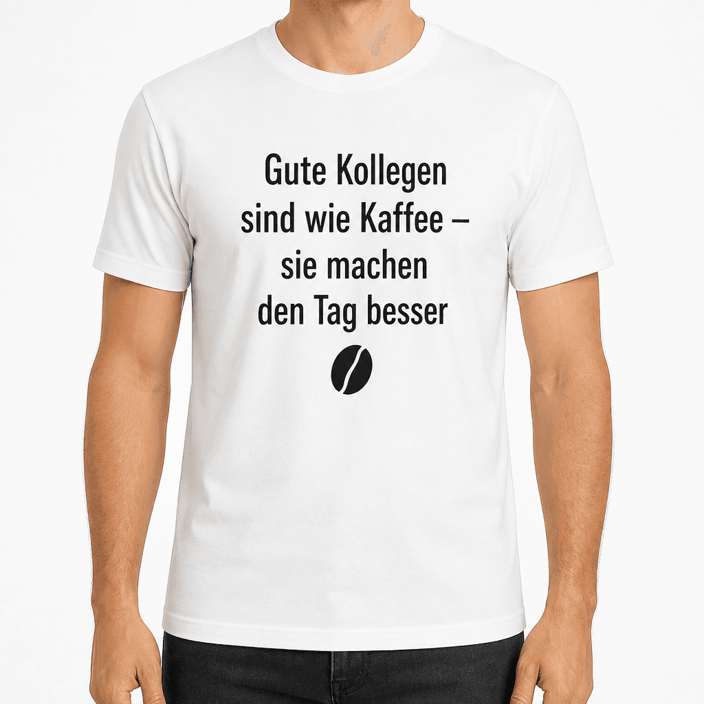 Kolleg*innen-T-Shirt – Gute Kollegen sind wie Kaffee – sie machen den Tag besser