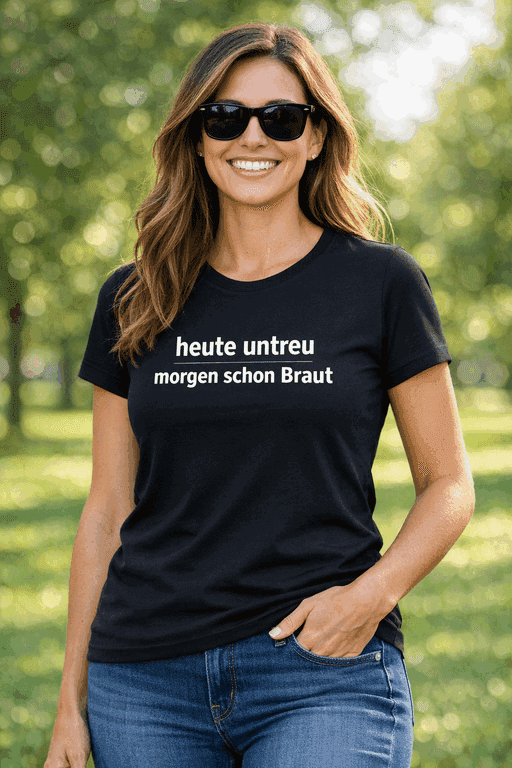 Lustiges T-Shirt heute noch untreu morgen schon Braut