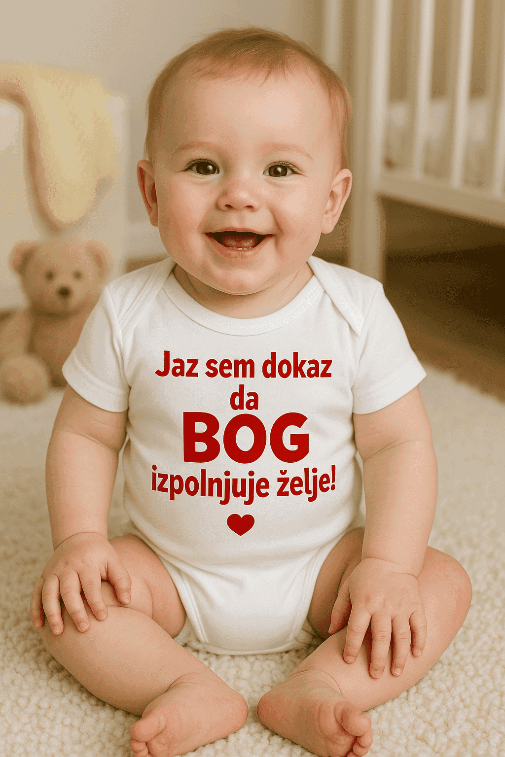 Lustiger Baby Body Beweis Gott erfüllt Wünsche