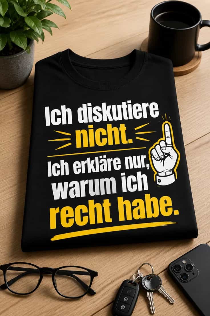 Damen-T-Shirt mit Spruch: Ich diskutiere nicht.