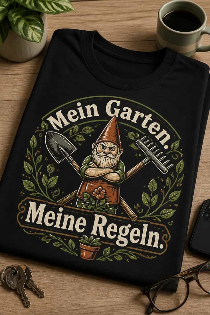 T-Shirt Mein Garten. Meine Regeln.