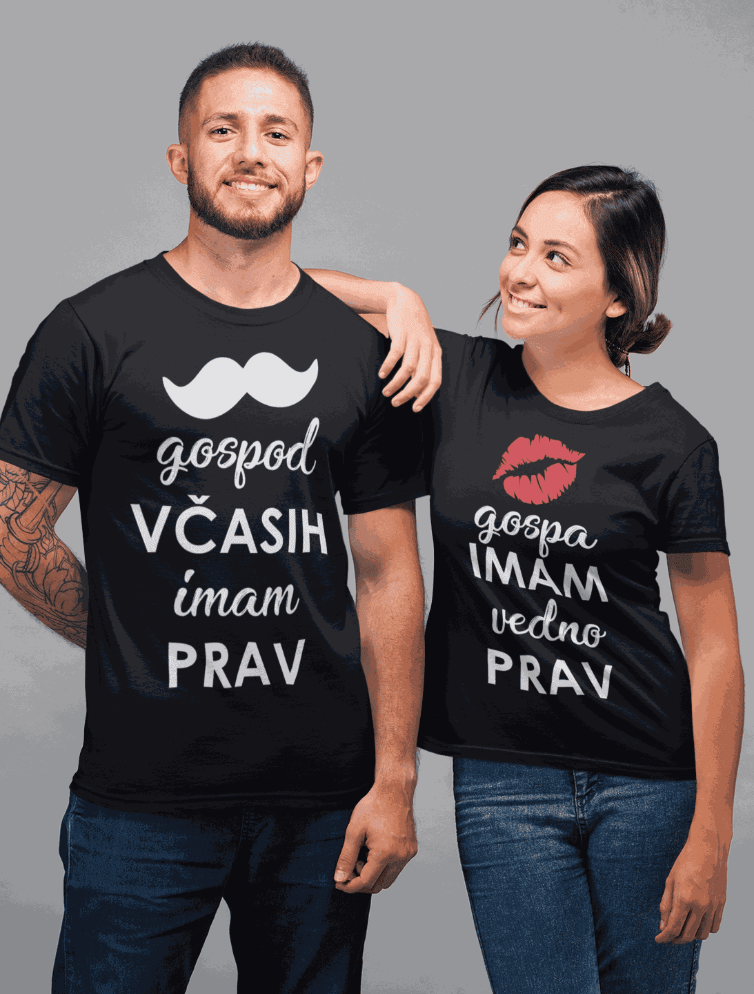 Pärchen T-Shirt Herr Manchmal Frau Immer Recht